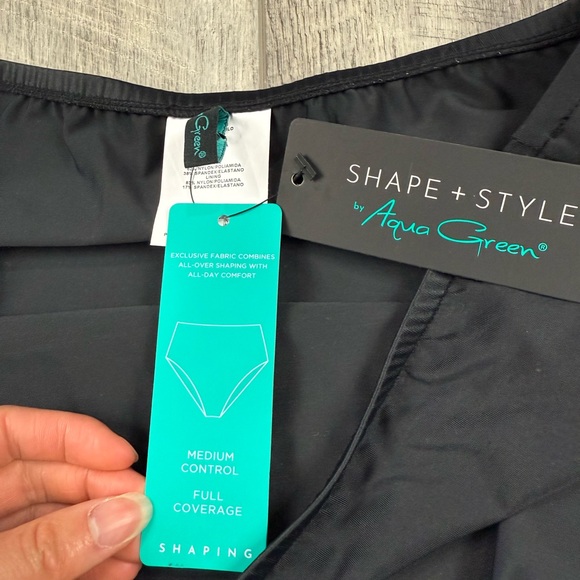 Aqua Green Black Bikini Bottoms - Picture 9 of 12